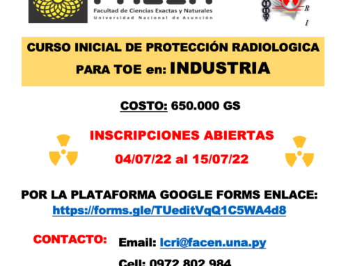 Curso Inicial de  Protección Radiológica  para TOE en INDUSTRIA