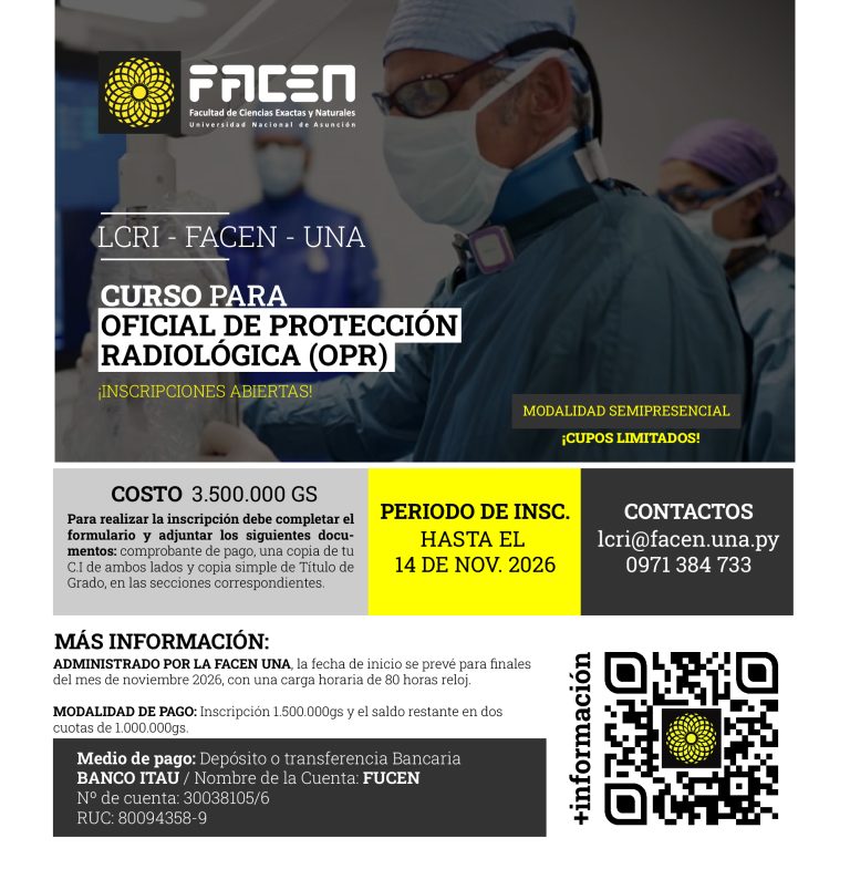Llamado a inscripción al Curso para Oficial de Protección Radiológica (OPR)